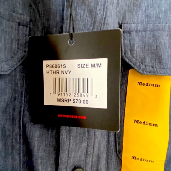NWT Men Zeroxposur travel serie short sleeve shirt - Picture 6 of 8